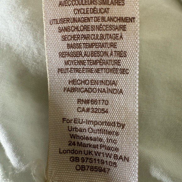 Free People Peach Pie Midi Dress Small White floral lined Ruffle Sleeve Crochet - Picture 11 of 12